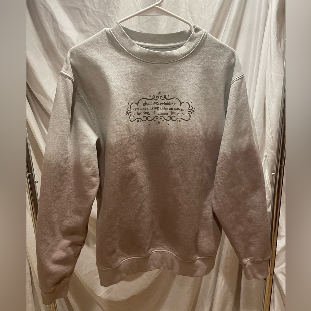 Taylor Swift Evermore Gold Rush “gleaming, twinkling…” Sweatshirt
